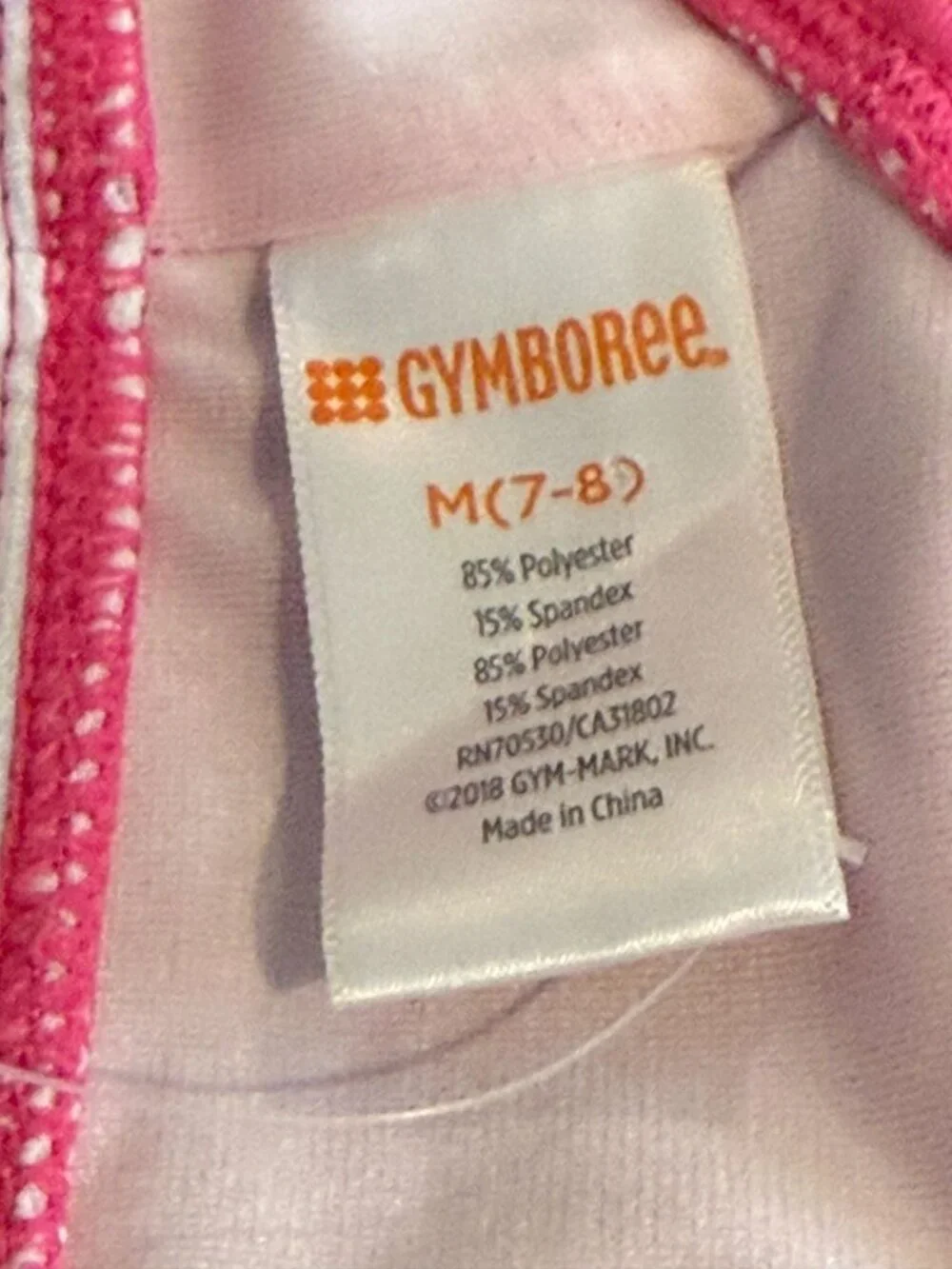 Gymboree Girls 7-8 Pink Striped Bow One Piece Swimsuit NWT